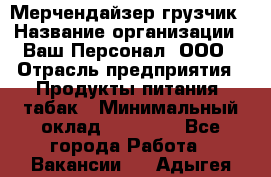 Мерчендайзер-грузчик › Название организации ­ Ваш Персонал, ООО › Отрасль предприятия ­ Продукты питания, табак › Минимальный оклад ­ 39 000 - Все города Работа » Вакансии   . Адыгея респ.